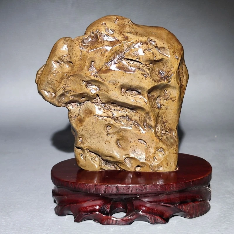 Green clay pictographic figure head ornament household collection