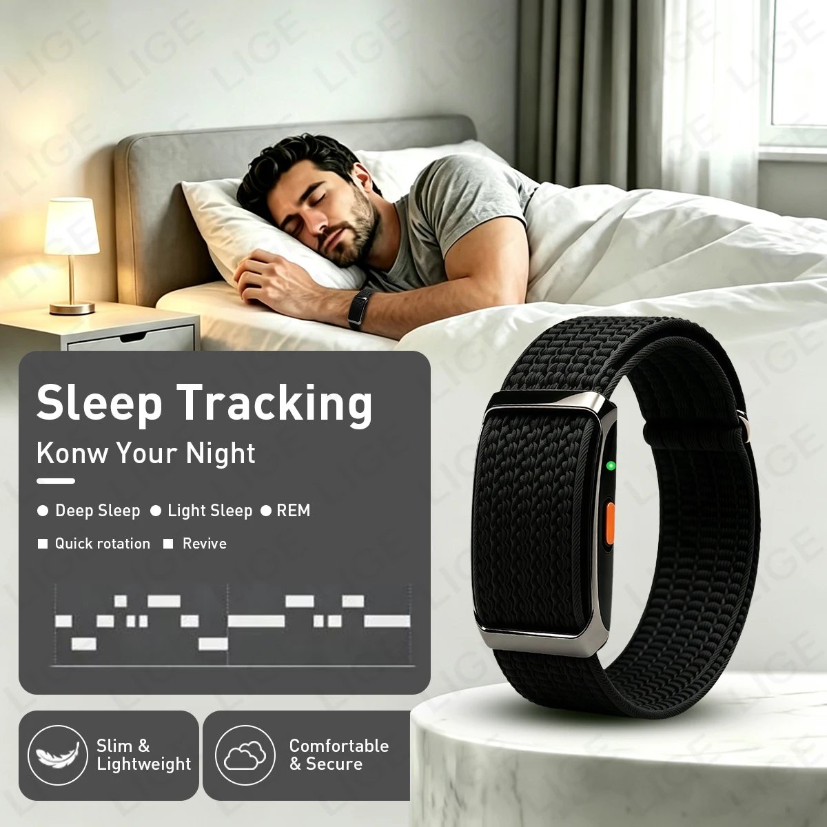 Ultra Light No Screen Smart Bracelets Men Heart Rate Health Monitor IP68 Waterproof Smart Sport Band Fitness Tracker Smart Watch