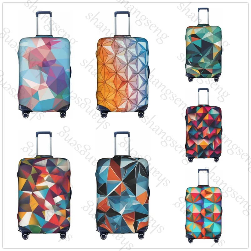 

Thick Elastic Luggage Protective Cover Zipper Suit For 18-32 in Bag Suitcase Covers Travel Accessories Vector geometric triangle