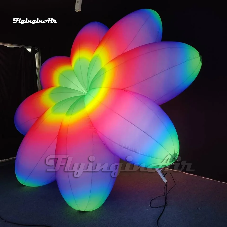 Fantastic Illuminated Large Hanging Inflatable Flower Balloon With LED Light Inside For Party Decoration