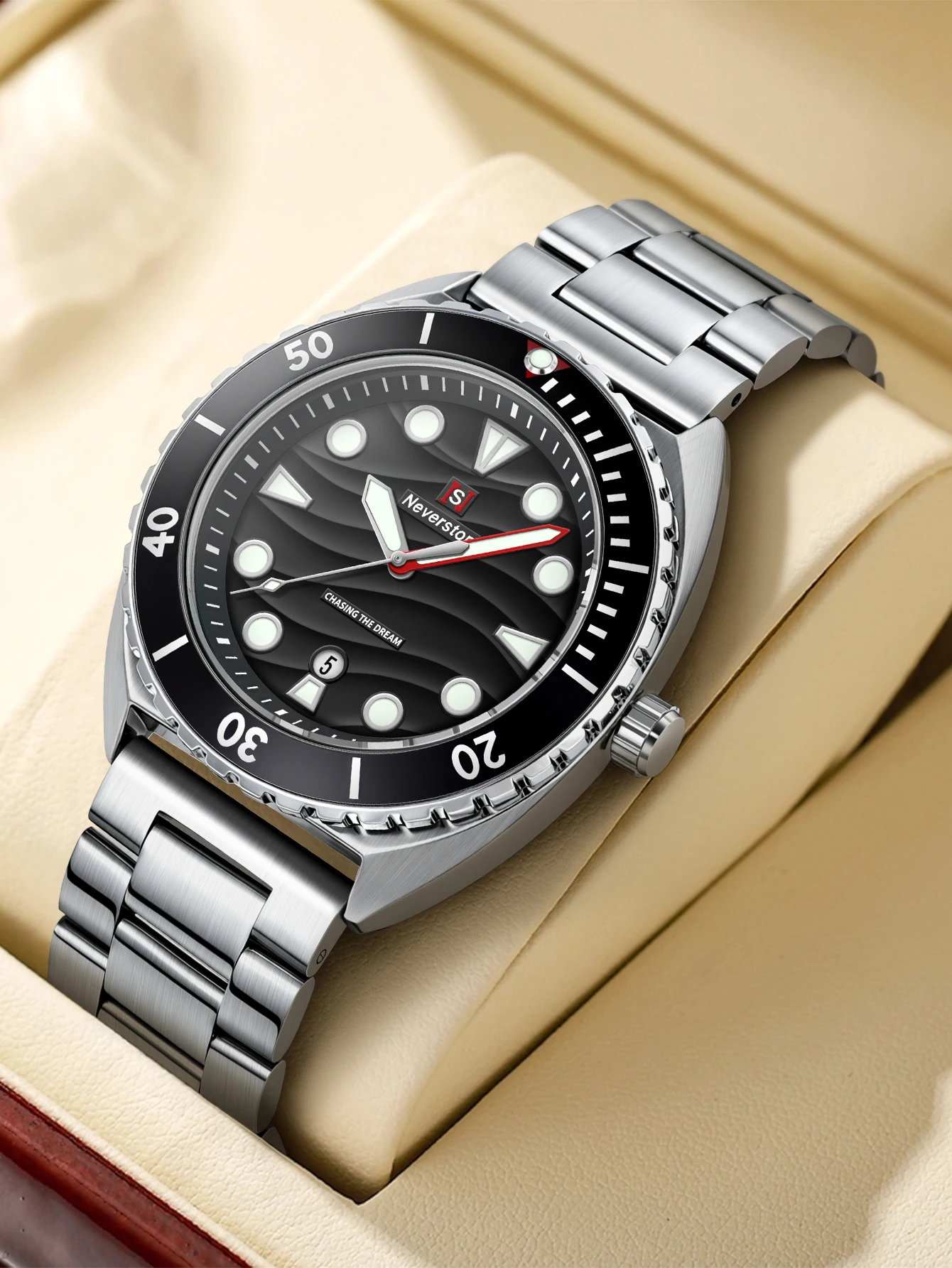 Men's Quartz Watch with Steel Band – Minimalist & Fashionable, Designer-Inspired, Premium Luxury Style
