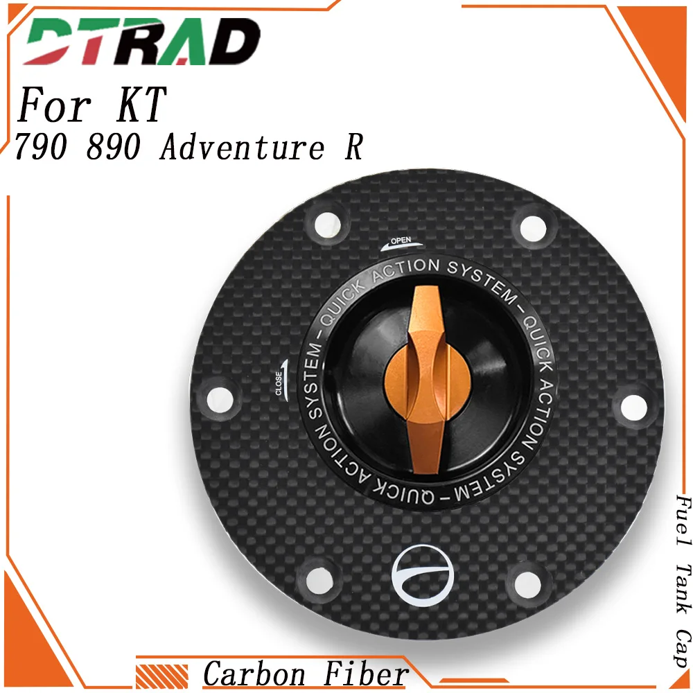 

For 790 890 Adventure R 2019 2020 2021-2025 Motorcycle Racing Carbon Fiber Quick Release Fuel Tank Cap Airbox Gas Oil Cover