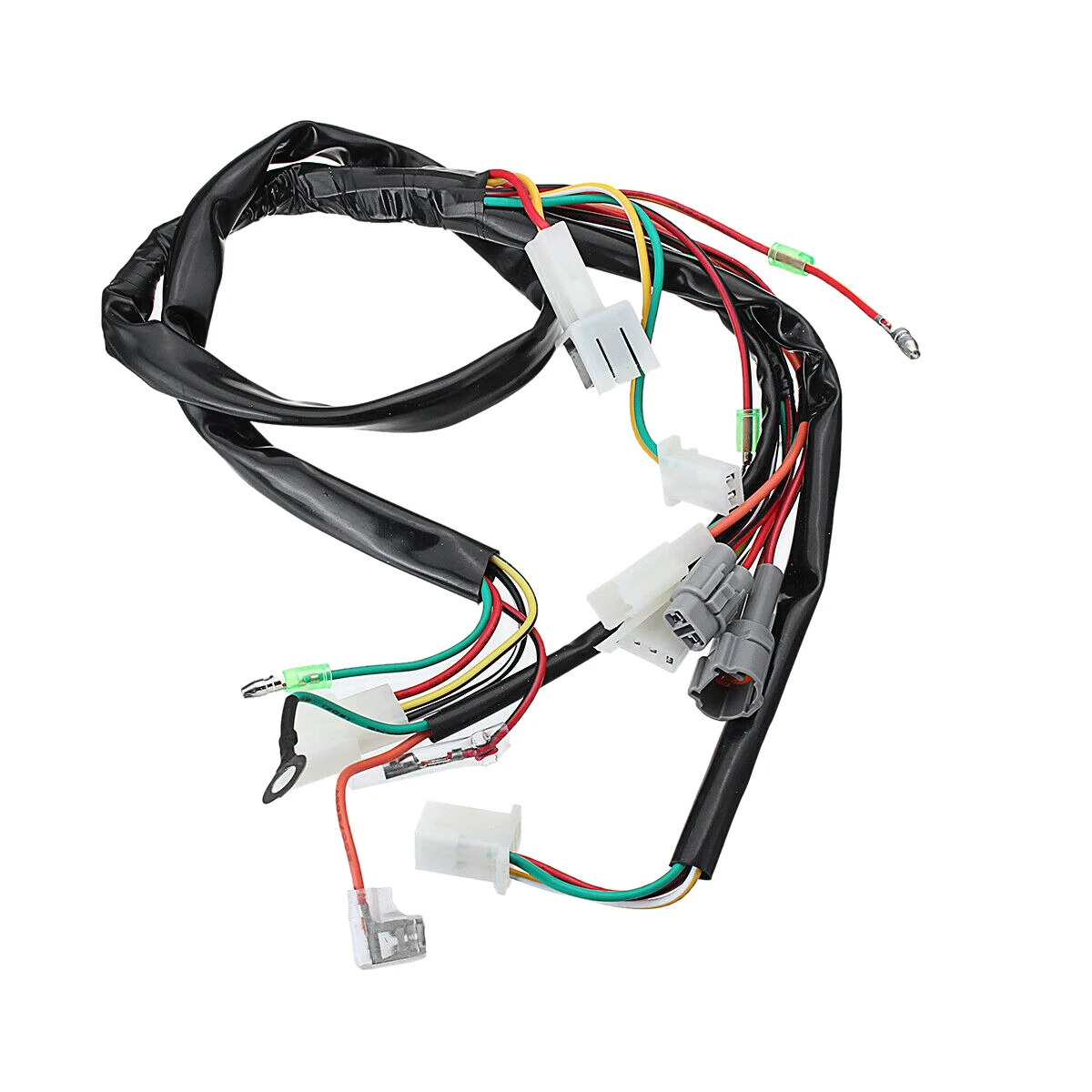 

#96S Automotive Parts & Accessories,Motorcycle Wiring Harness Ignition Switch CDI Unit Brake Coil Kit,Black