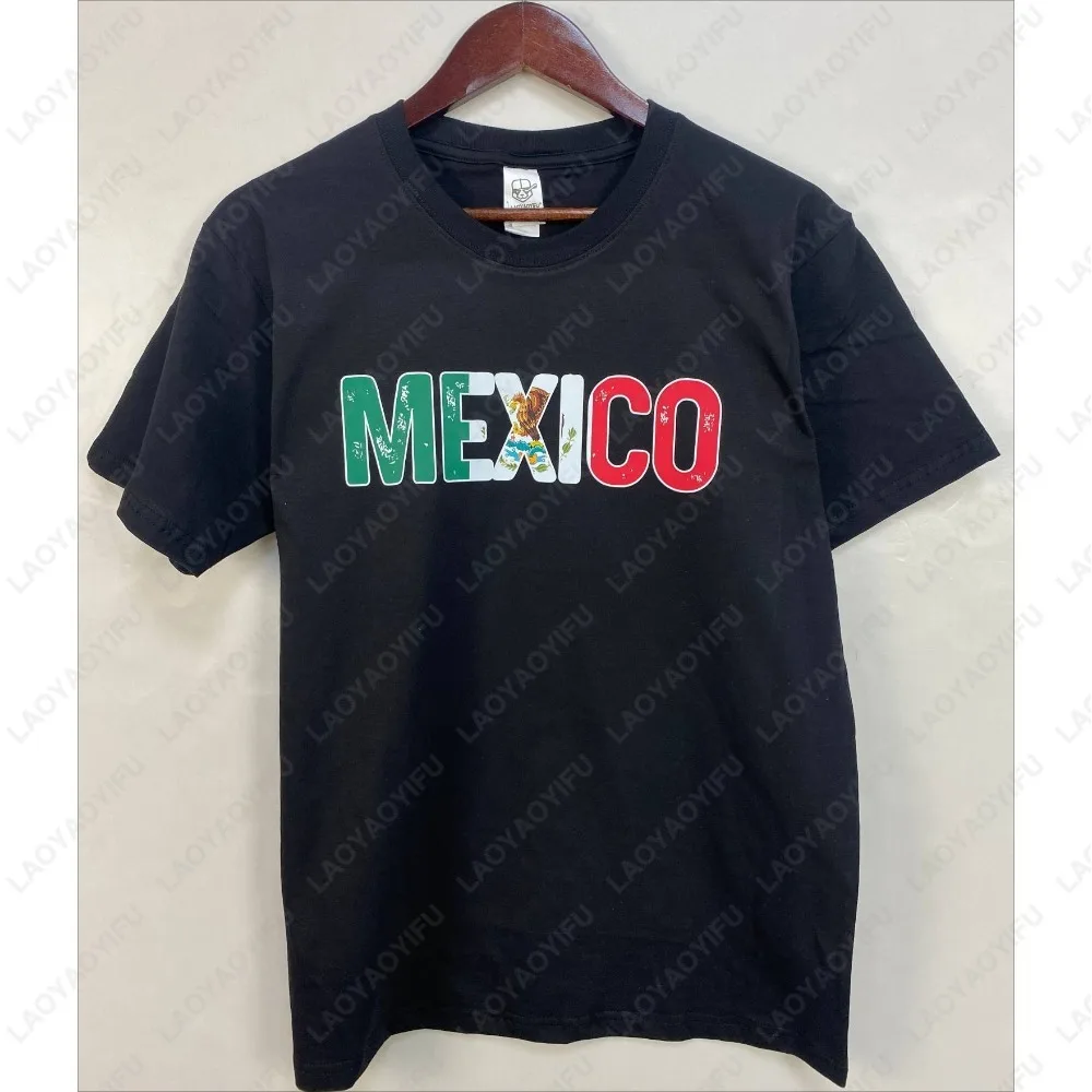 Summer Mexico T-Shirts Mexican Flag Graphic Streetwear Men Women Fashion Loose Short Sleeve T Shirt Cotton Tees Tops Clothing