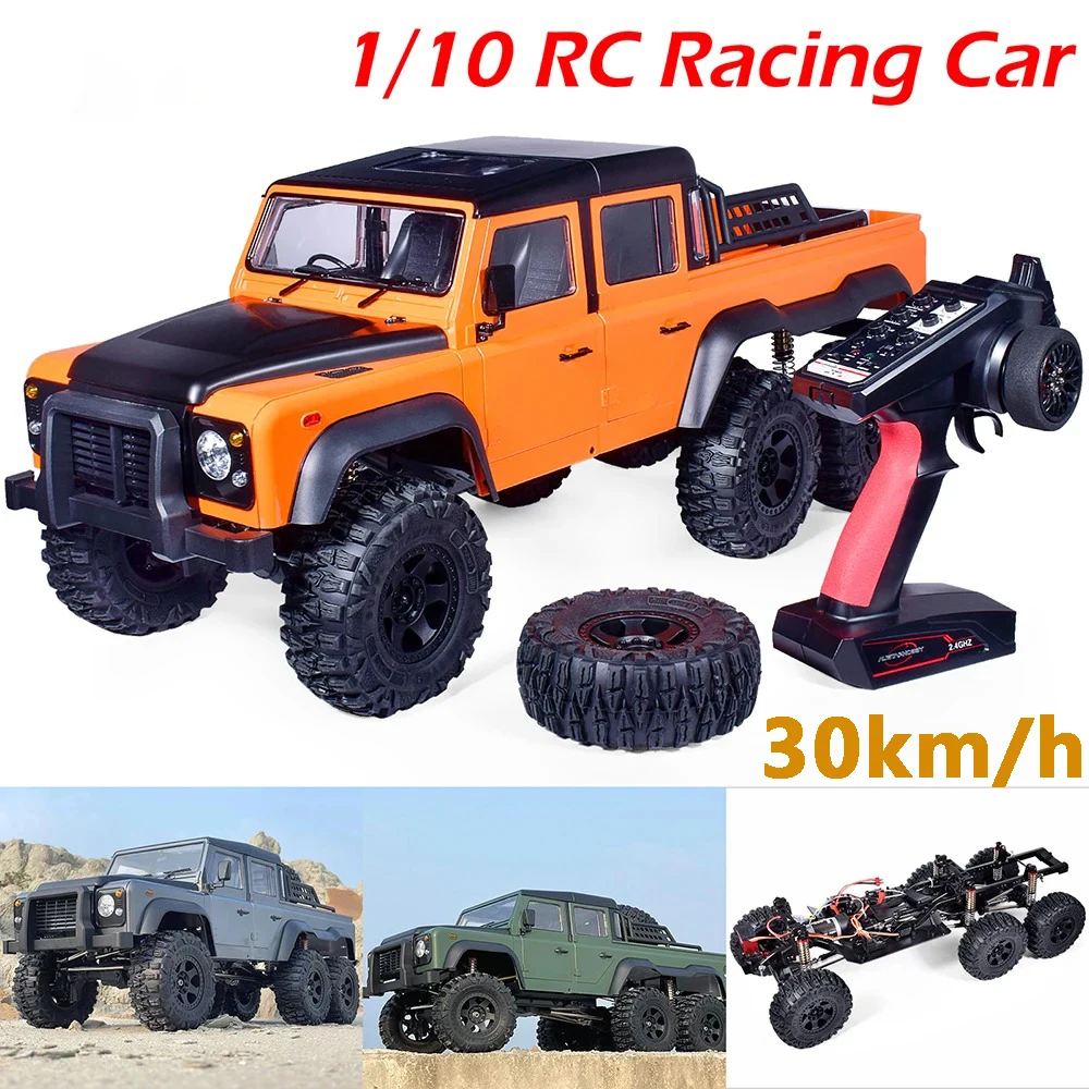 

JIKEFUN 1/10 AX-X6 RC Simulated Climbing Car 6X6 6WD RTR Brushed ESC Remote Control Model Off-Road Car 30 km/h Adult Toy Gift