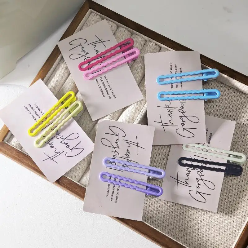 10 Stück Bunte Rutschfeste Haarspangen mit Matter Wellenstruktur, Styling-Accessoires, Niedliche Haarklammern für Tägliches Make-up und Reisen – Detail 7