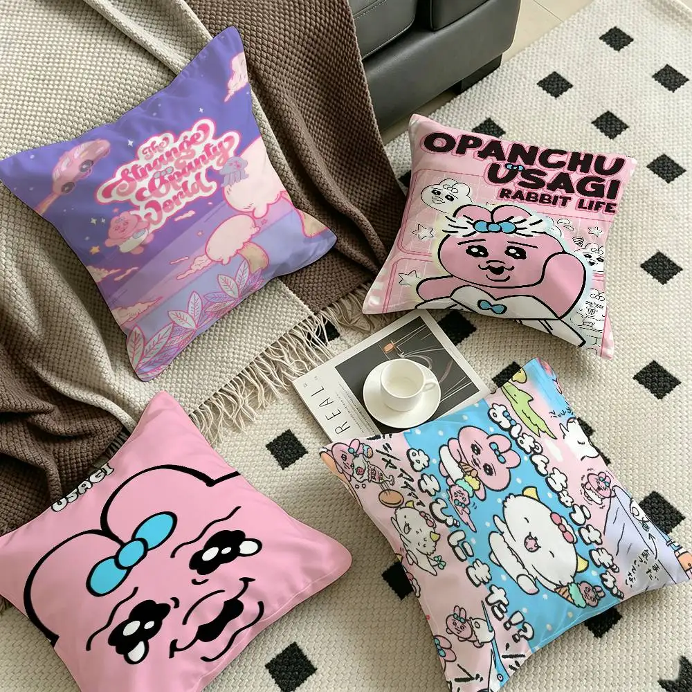 O-Opanchus Cartoon U-Usagi Cushion Cover Pillowcase Upholstery Sofa Throw Pillow Home Decor Pillowcas