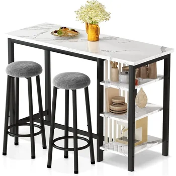 שולחן בר עם מתלה אחסון, 47 