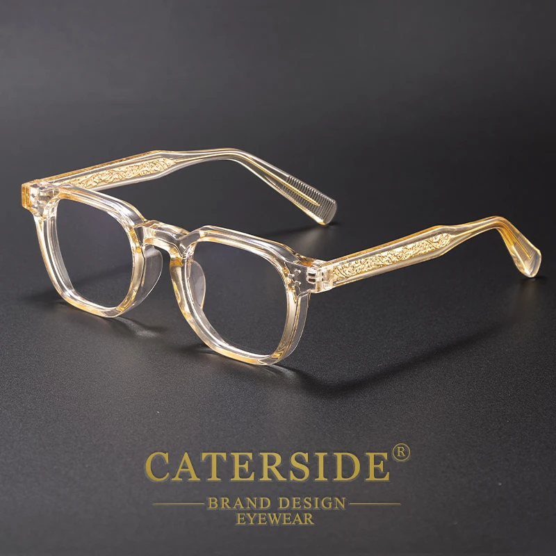 CATERSIDE Anti Blue Light Glasses for Men TR90 Frame High Quality Retro Square Computer Reading Glasses Women Optical Eyewear