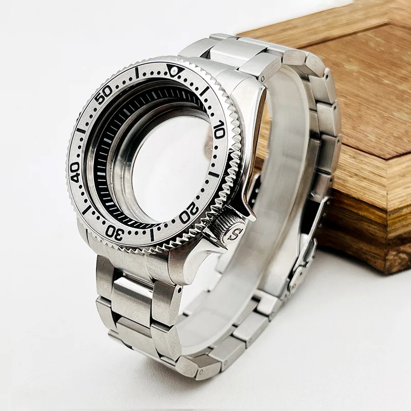 42mm SKX007 Watch case and Band Set Fit for NH35 NH36 Movement For Sapphire Glass SKX007 SRPD Watch Case With Strap Kits