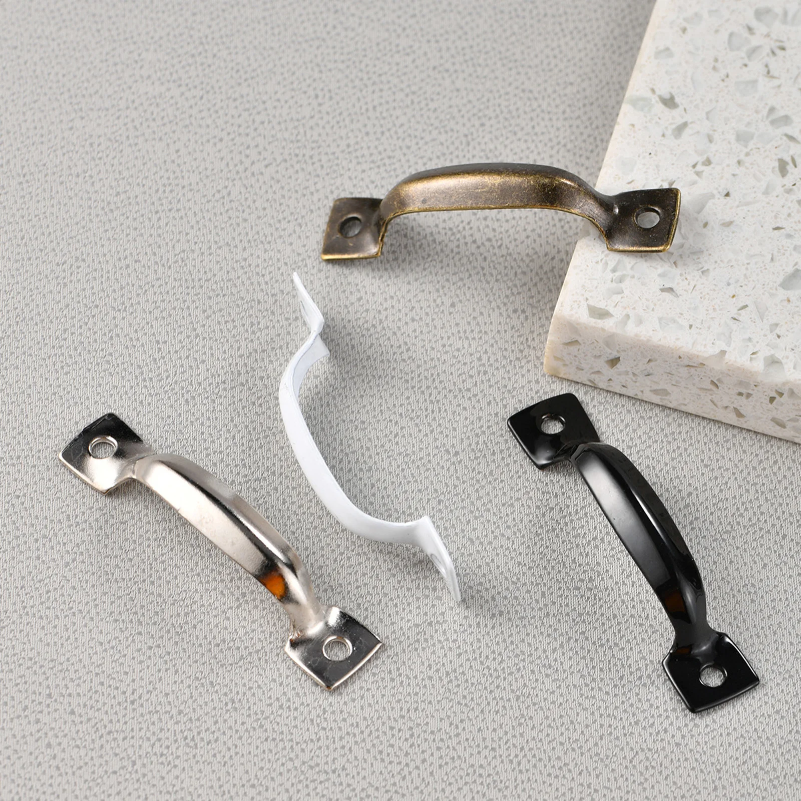 Mini Antique Tin Drawer Pull Handle 53mm For Jewelry Box Gift Box Small Metal Knob Furniture Hardware Cabinet Pulls