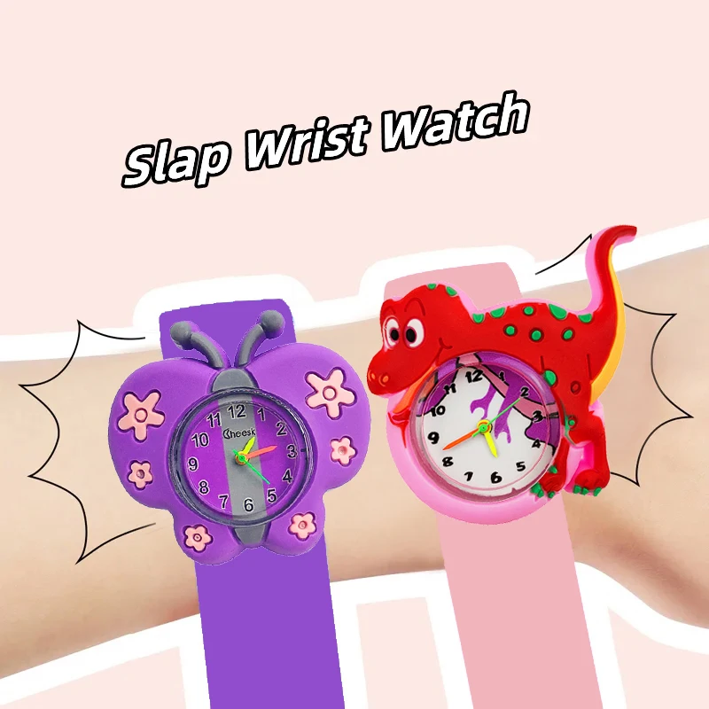 2024 Hot Sell Cartoon Children Watches for 2-15 Years Old Boys Girls Toys Silicone Slap Bracelet Kids Digital Wristwatches Clock