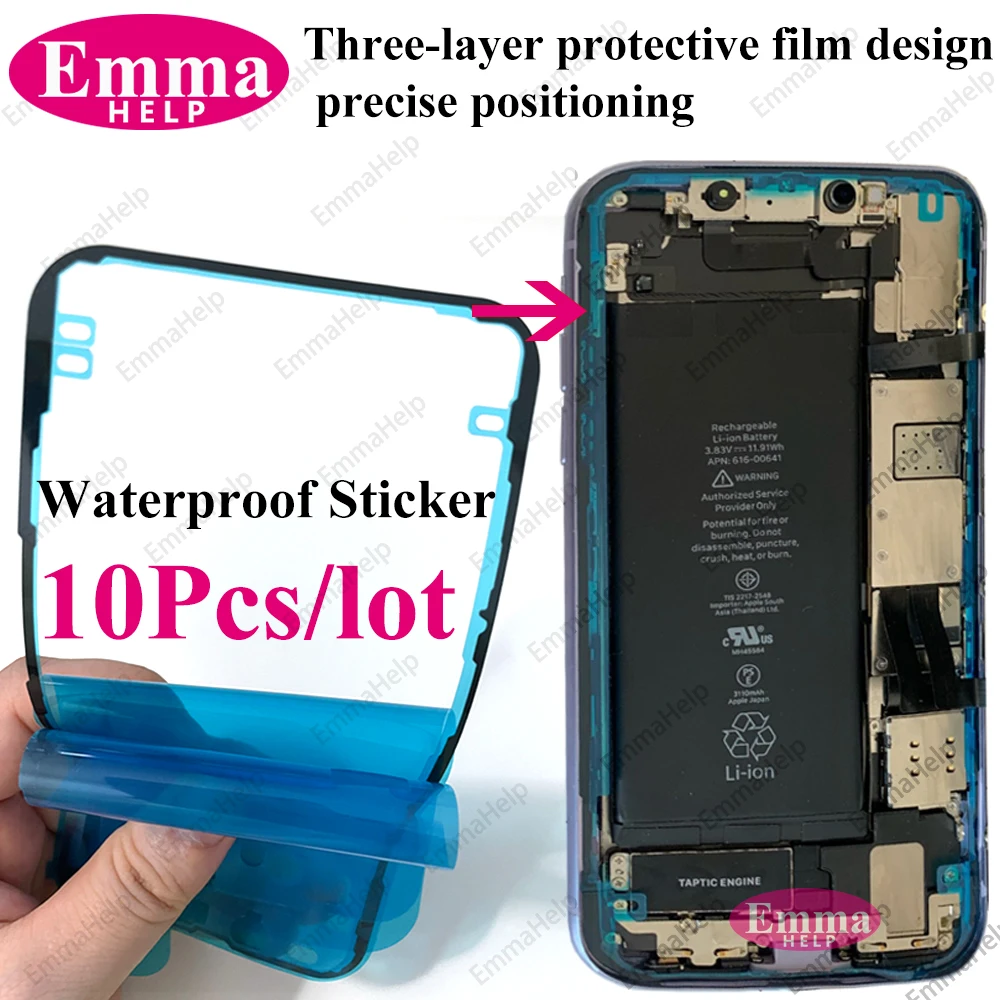 10pcs OEM Waterproof Sticker for iPhone 11 12 14 Plus 13Pro XS Max XR 3M Seal Adhesive LCD Screen Frame Tape Glue Repair Parts