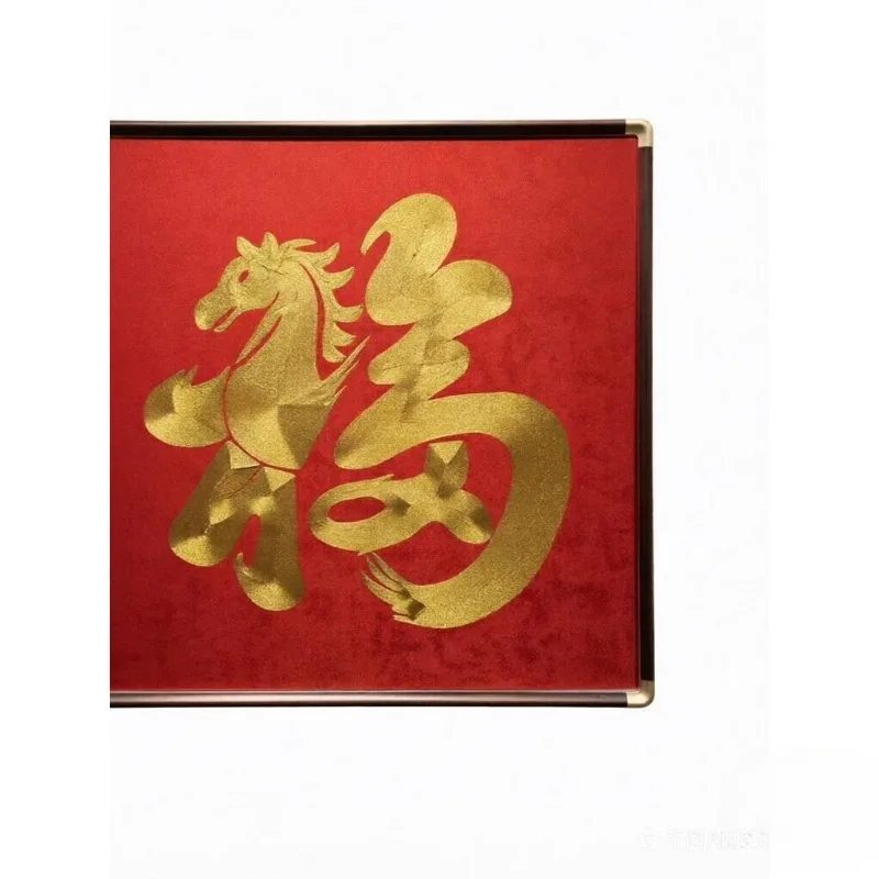 Suzhou embroidery embroidery Tianguan blessing decorative painting, porch living room hanging painting, corridor aisle