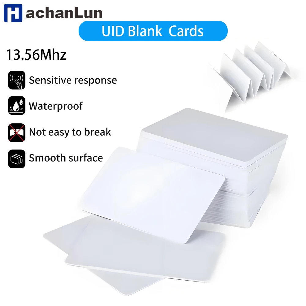 10PCS Rewritable RFID 13.56MHz CUID UID Blank Card Clone Card Copyable Changeable Smart IC S50 Card Duplicator White Cards
