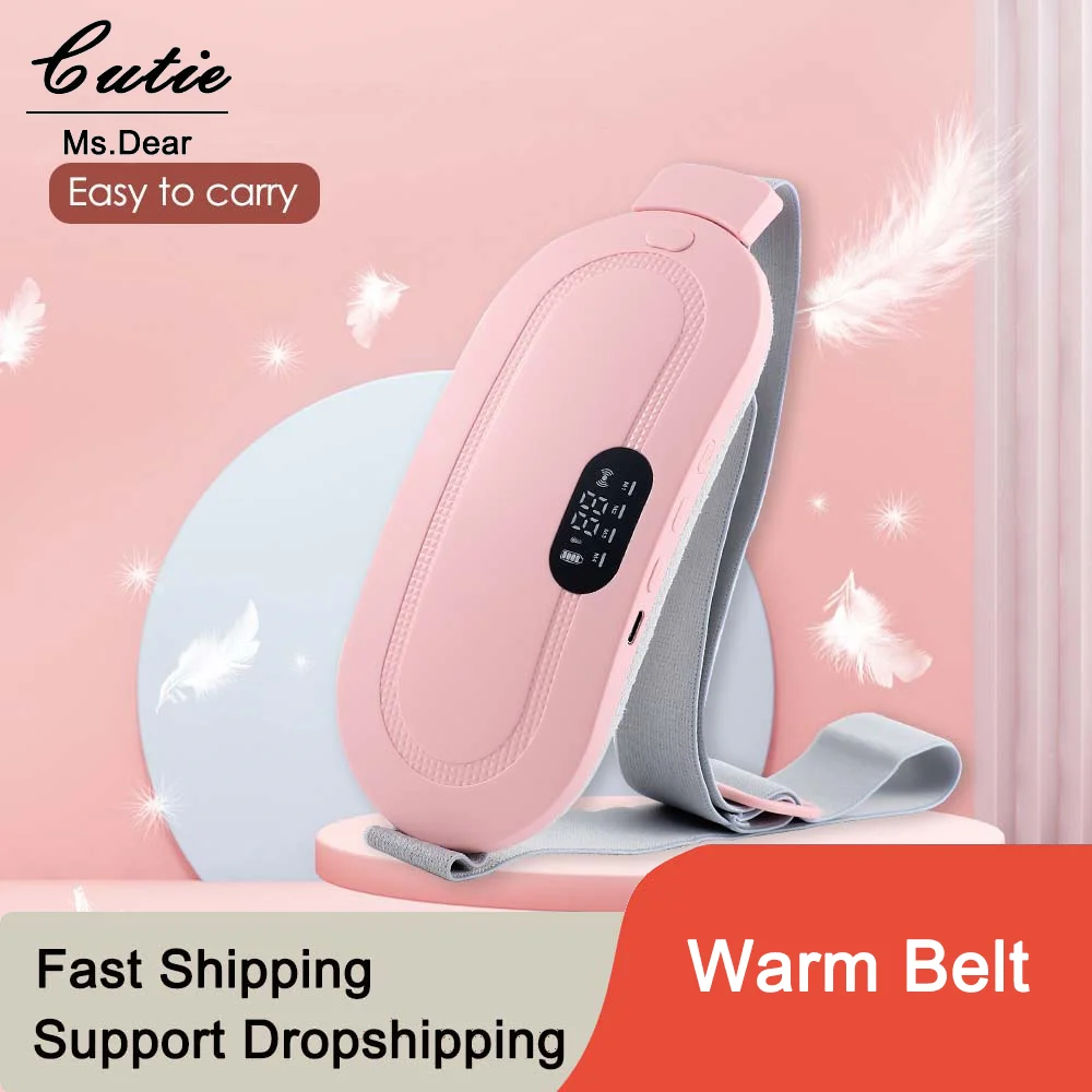 

Lady Menstrual Heating Pad Warm Palace Belt Relieve Menstrual Abdominal Hot Compress Massager Warm Belly Waist Belt Electric