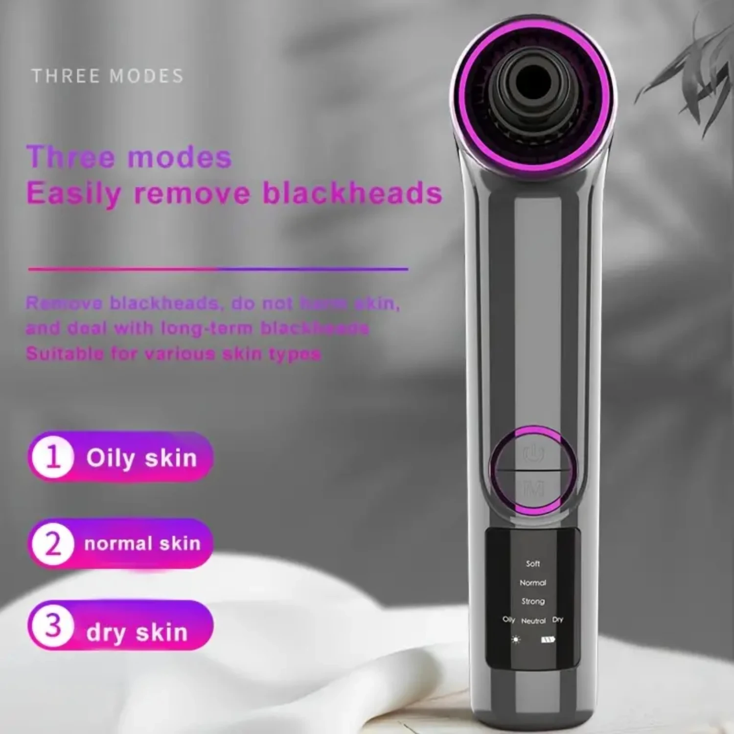 Zeer effectieve innovatieve mee-eterverwijderingsstofzuiger YC 169 USB-type gezichtsporiënreiniger met ingebouwde camera voor mannen en vrouwen.