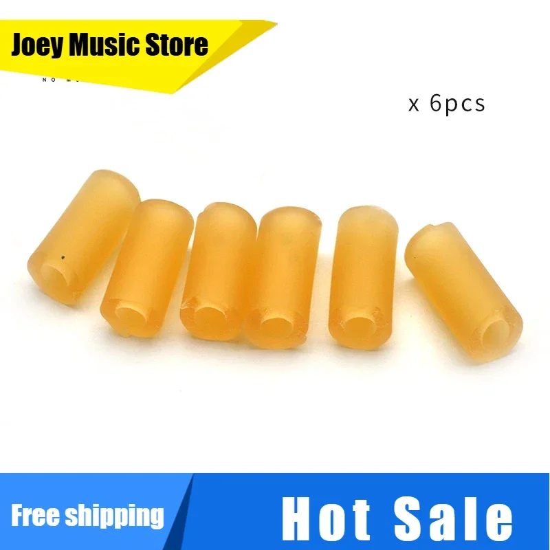 

6 шт., электрический гитарный звукосниматель, регулируемый по высоте резиновый рукав, уменьшает шум, 3X6 мм, детали гитары