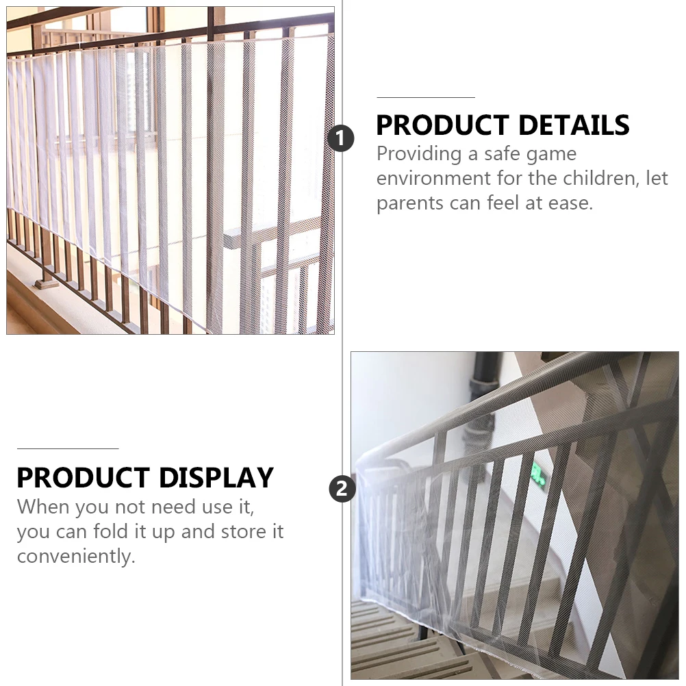 

Banister Guard Child Safety Stair Railings Balcony Mesh Durable Tear Resistant Cover For Crib Balcony Railing Screen