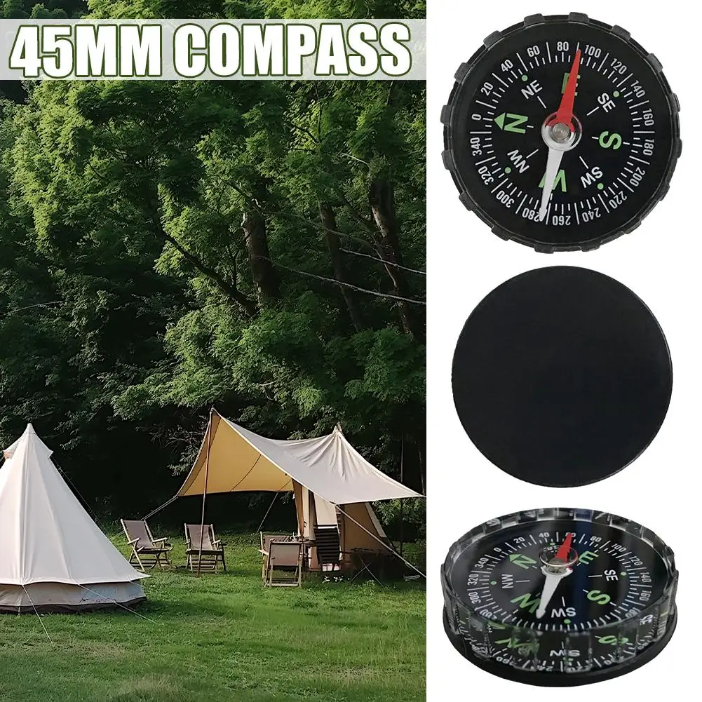 45mm Portable Compass for Student Classroom Climbing Hiking Camping Navigation Sports Outdoor Emergency Survival Tools