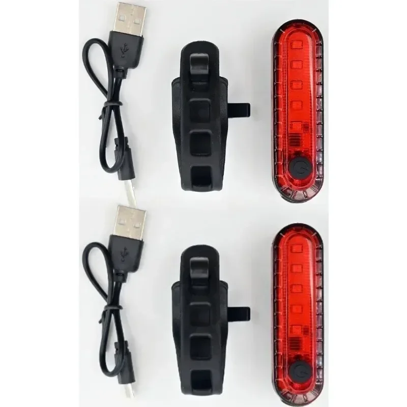 Bike Lights USB Rechargeable Cycling 2PCS for Rear Light Waterproof Night Riding Safety Warning Taillight Bicycle Accessories