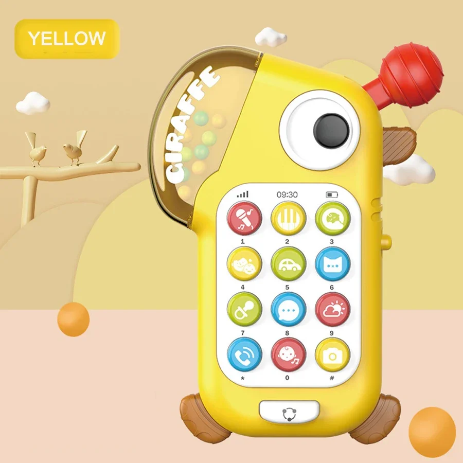 Children's Lighting Music Dinosaur Simulation Early Education Mobile Phone Cartoon  Learning Story Machine Toys