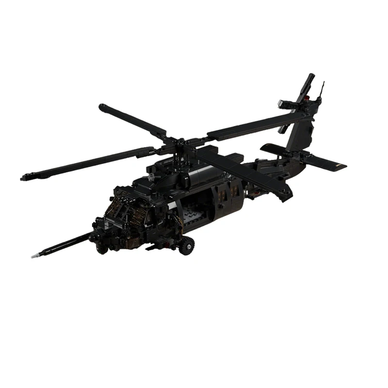 MH-60M Military Fighter Jets Model MOC Building Bricks War Equipment Modular Technology Gifts Holiday Assemble Children Toy Suit