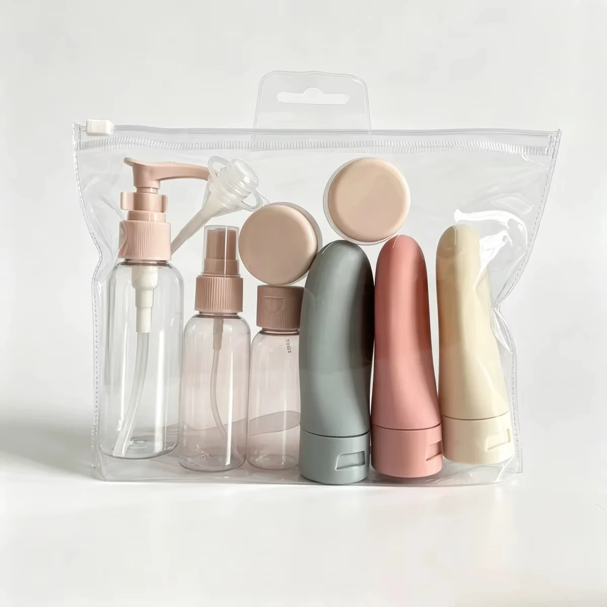Travel Bottles Set With Storage Bag Travel Size Empty Liquid Cream Lotion Containers Fine Mist Spray Bottle Squeeze Tubes view 3