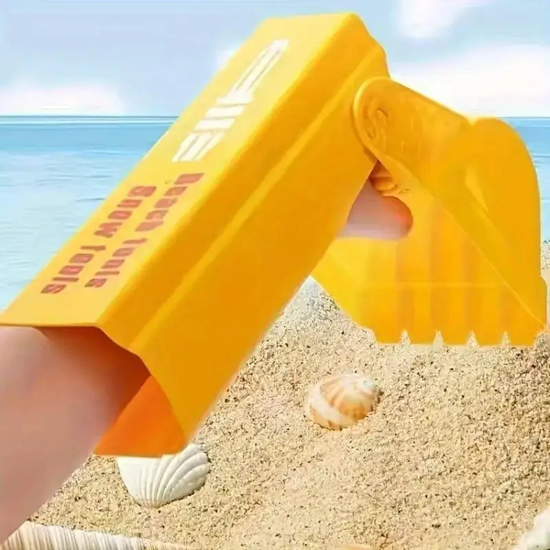 Bright Orange Plastic Digging Shovel Heavy Duty Snow Sand Toy For Kids Adults Suitable For Beach Snowfield Outdoor Playing Use