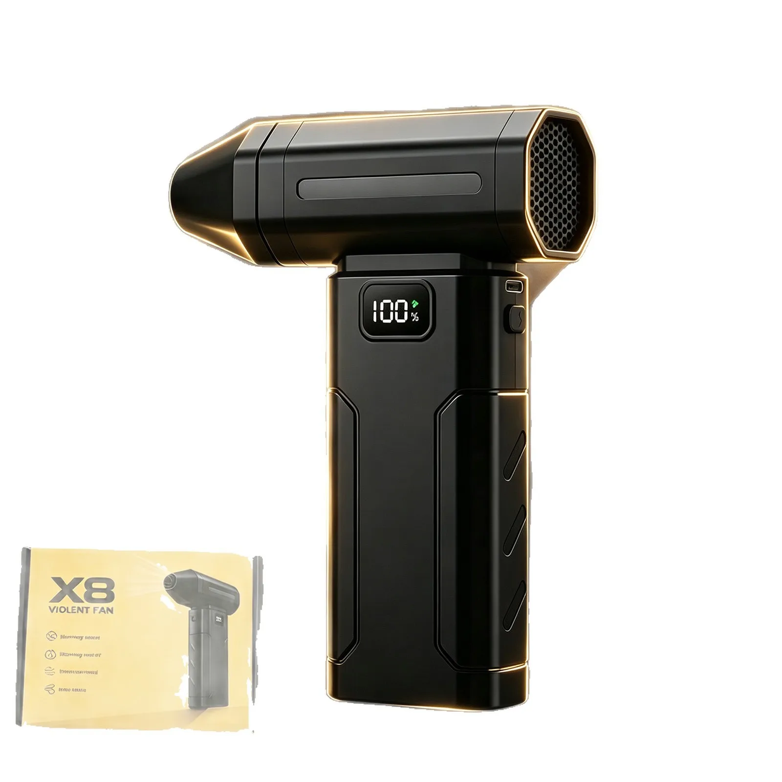 New X8 Brushless Turbo Jet Blower, High Speed Handheld Portable Air Duster, Dual Function Blow & Vacuum Cleaning Tool
