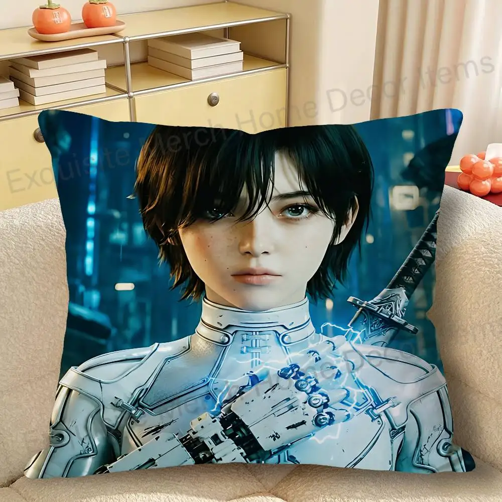 S-Stellar B-Blade Blood Rain Evie Pillow Cases for Bedroom Living Room Sofa Home Decor Polyester Cushion Cover with Zipper