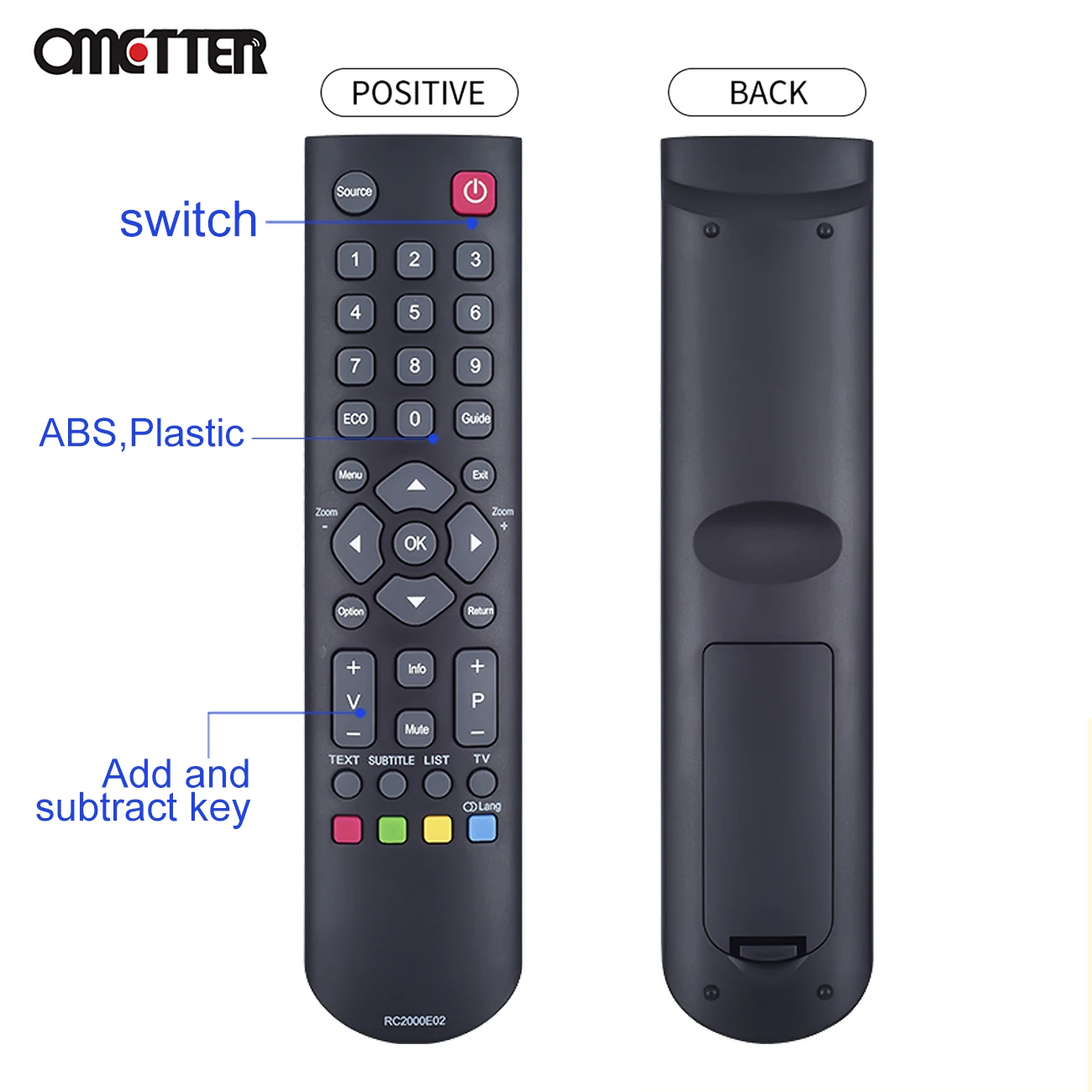 RC2000E02は適切なtclテレビリモコンRC3000E02 RC3000E03 L26E3140C L26E3150C L32D3300C H32B3803 H24E44333