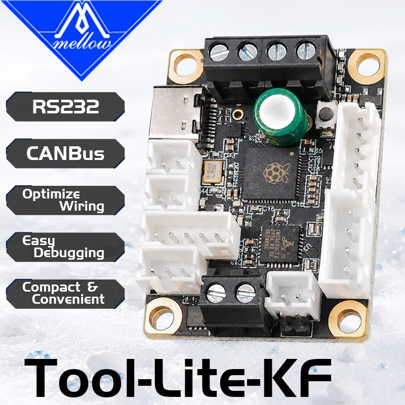 Mellow Fly Tool Lite Toolhead Board Compatible Diy 3D Printer Klipper Canbus RS232 Hotend Board For Nema14/17 Motor