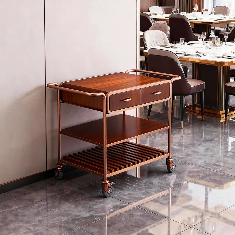 SCY wine push service truck commercial with drawer snack cart high-end restaurant multi-function food delivery truck