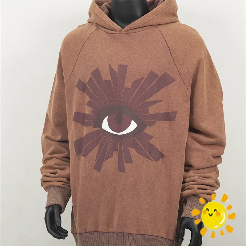 

24SS Oversized Washed HOUSE OF ERRORS Hoodie Men Women Couple Hooded Sweatshirts Eye Foam Print Pullovers Soft fabric