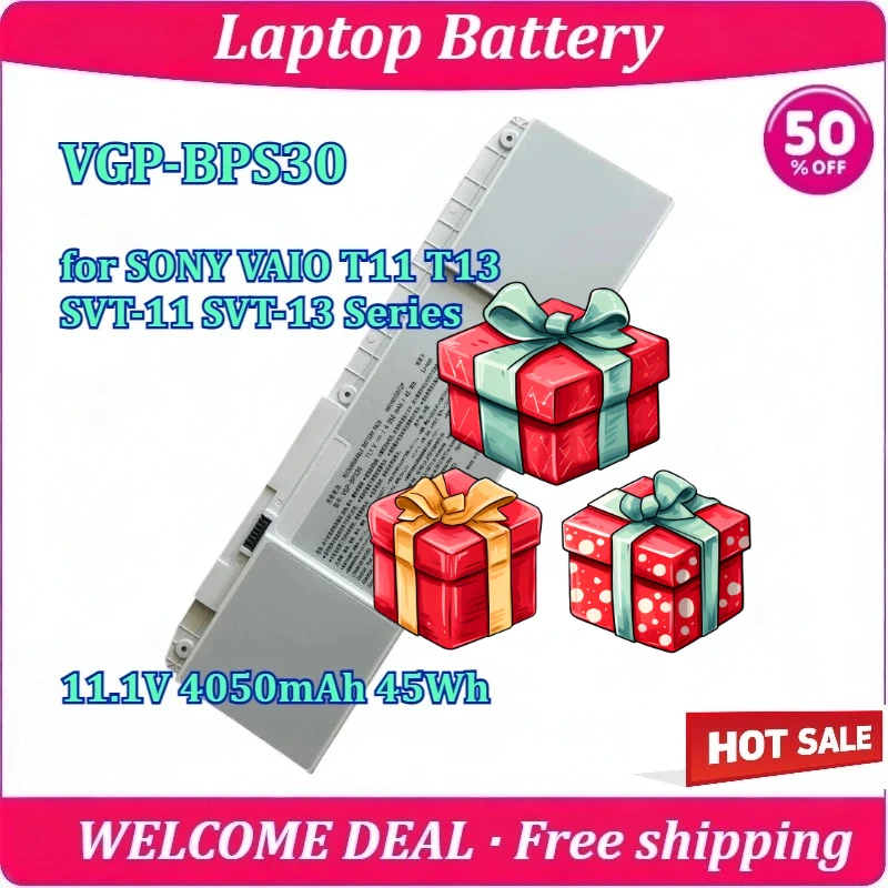 

New VGP-BPS30 for SONY VAIO T11 T13 SVT-11 SVT-13 Series Laptop Battery 11.1V 4050mAh 45Wh Long Endurance Lithium Battery