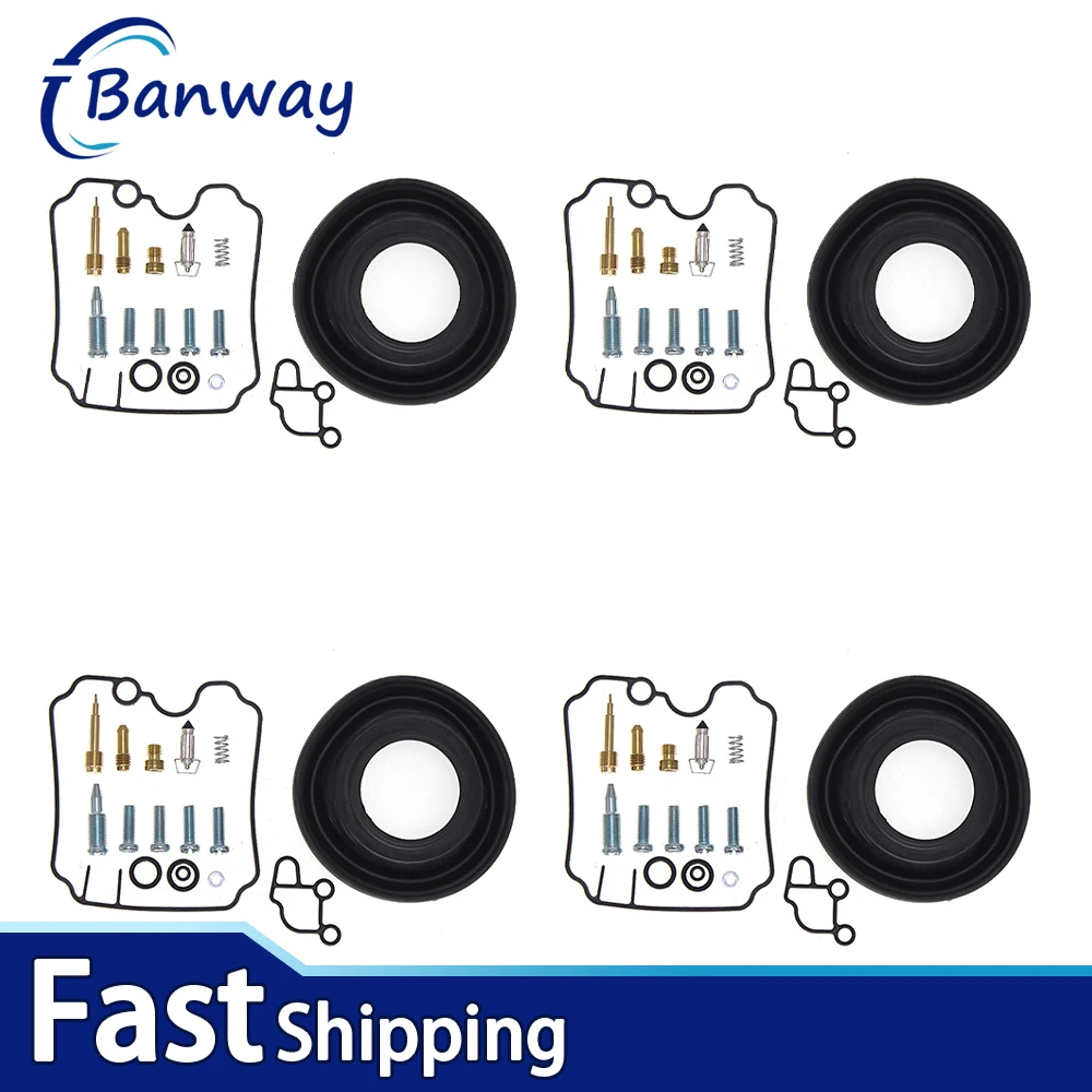 

4X For Yamaha FZR600R FZR600 FZR 600R 600 R 1990-1999 Carburetor Carb Repair Rebuild Kit