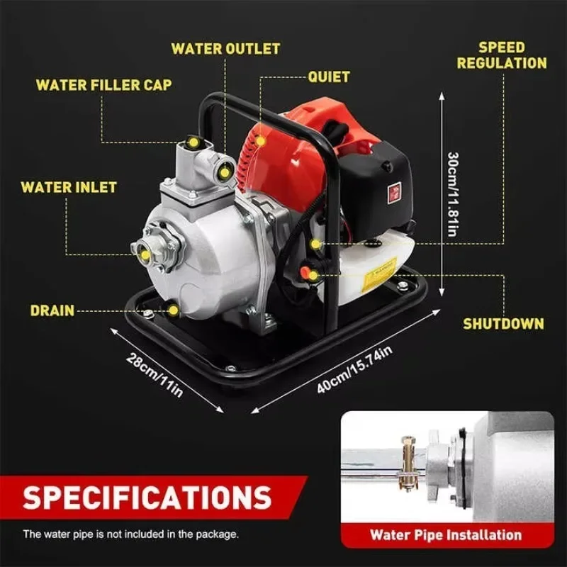 Two Stroke Concrete Fuel Injec-tion Power Steering Pumps die-sel Water Pump for Agriculture Manual Water Pump Snail Pump