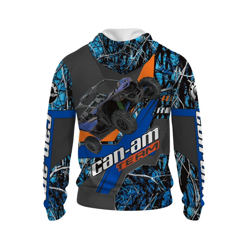 2023 Herfst/Winter 3d Printing Brp Kan Off-Road Uitdaging Liefhebber Rits Pullover Outdoor Rally Avontuurlijke Kleding