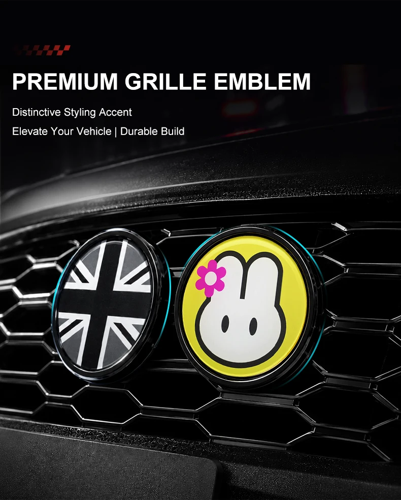 Universelles 3D-Acryl Frontgrill-Emblem Abzeichen Auto-Außenschild Styling-Dekoration Zubehör – Detail 6
