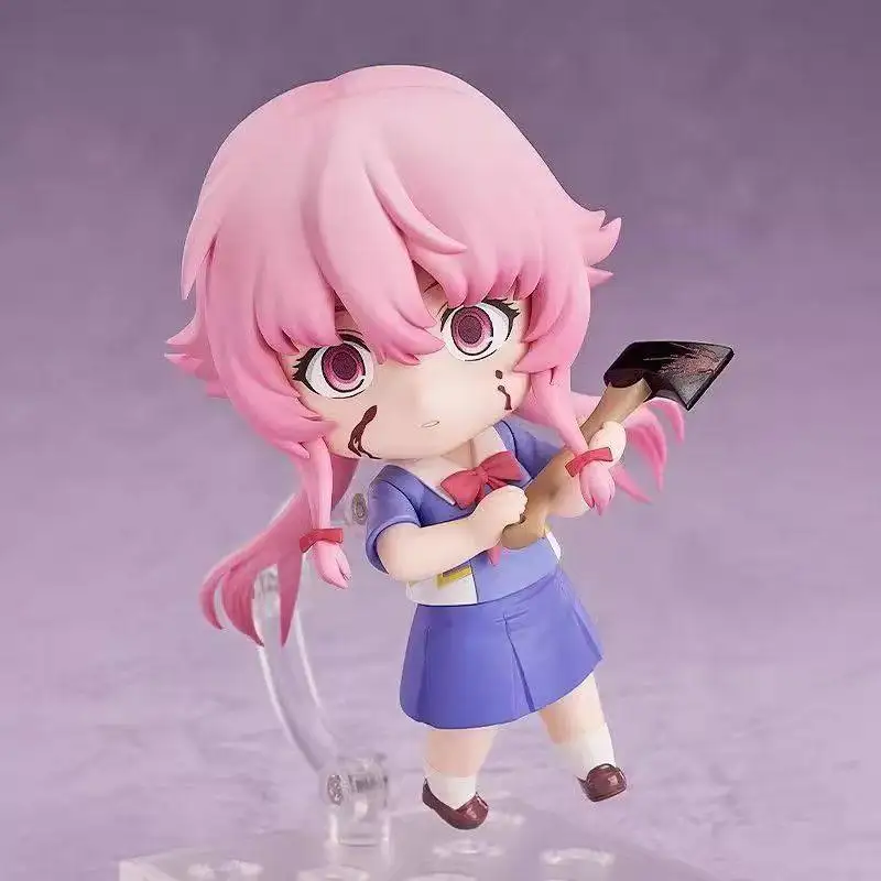 Neue Nendoroid Yuno Gasai 2316 Future Diary bewegliche Actionfiguren Anime-Modellspielzeug mit austauschbarem Gesicht Desktop-Ornament Geschenk