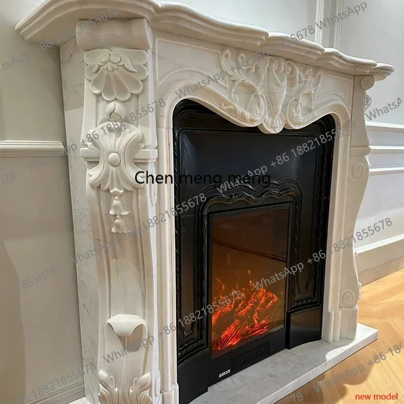 

N138French marble fireplace, merican French entrance fireplace decorative cabinet