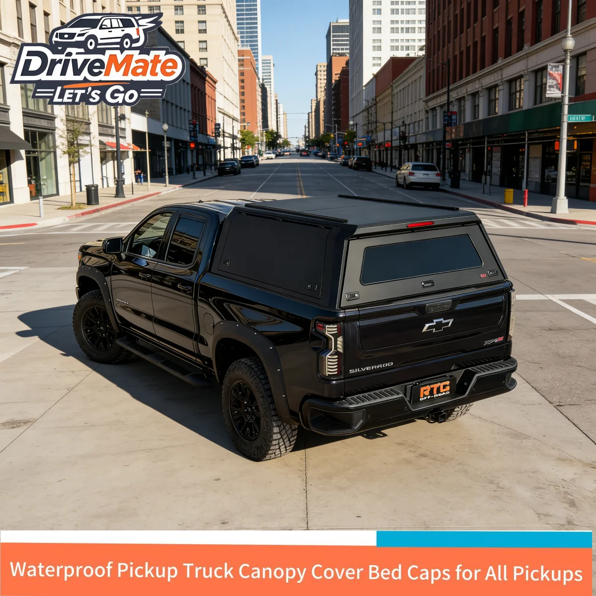 

Custom Pickup Hardtop Waterproof Topper Truck Canopy Topper F150 for CHEVY SILVERRADO 1500 2019+/GM SIERRA 1500 2019+ 5.8FT