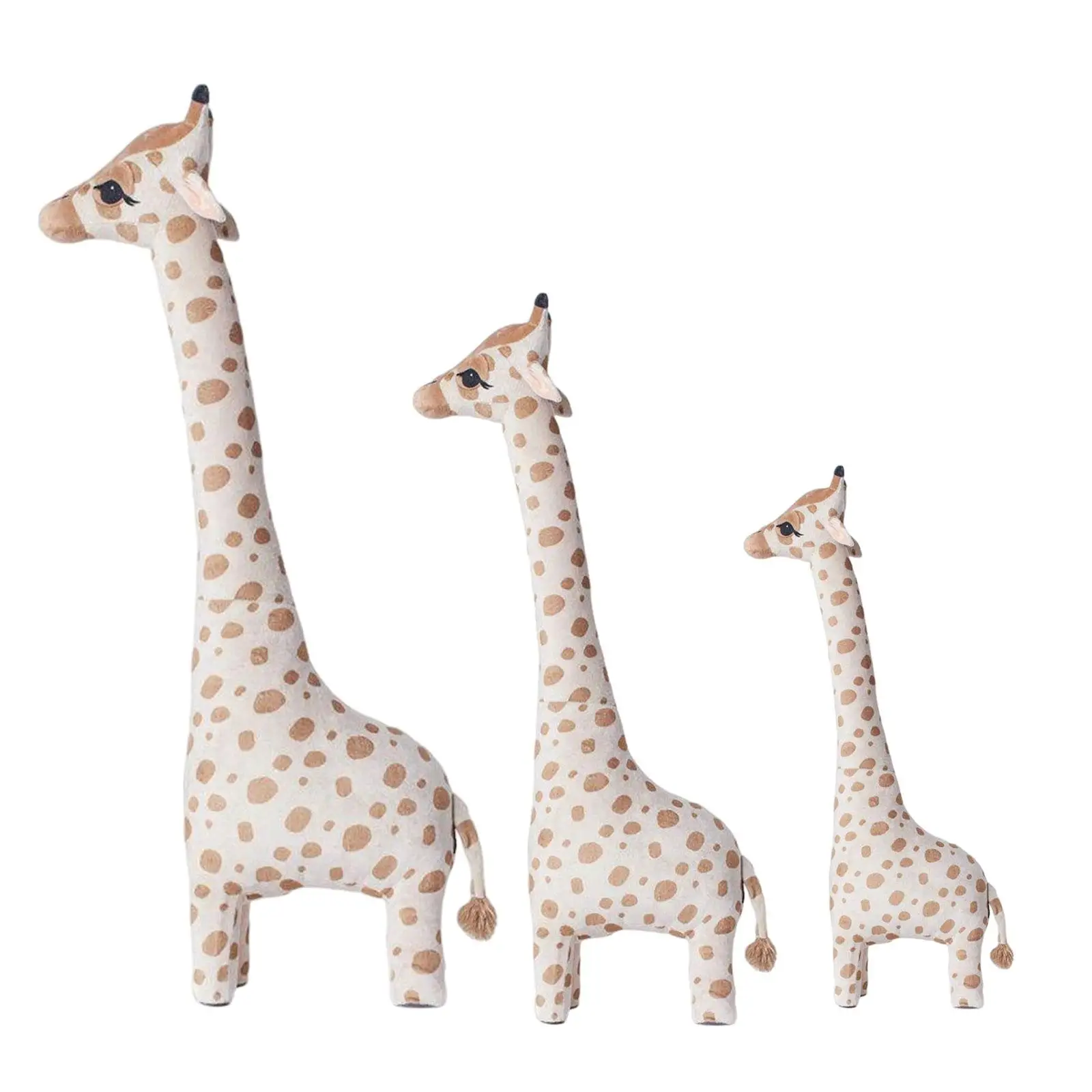 Animal de pelúcia girafa brinquedos de pelúcia decorações para casa simulação realista dormir