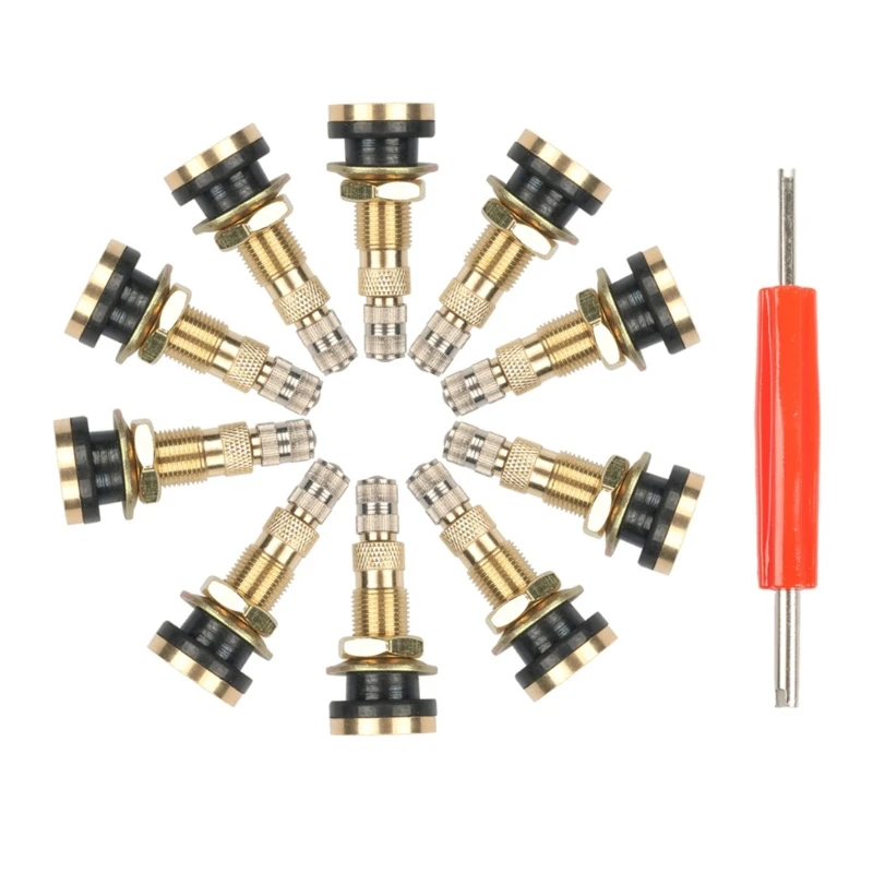 

Copper Tire Valves Stems TR618A Tubeless Air Liquid Tractor Valves Stems for Consistent Air Retention D7YA