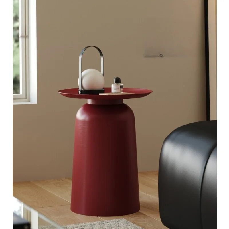 

Nordic Minimalist Round Side Table Metal Bedroom Nightstand Bedside Table Versatile Furniture Living Room Art Decoration