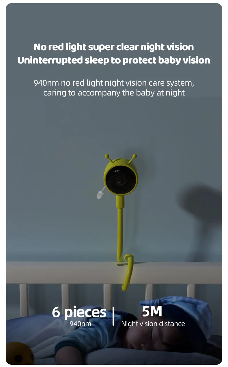 C11 Smart Baby Care Device Mobile Phone APP Remote Control Photo Taking Video Recording Monitoring Music Playing 2 Million HD