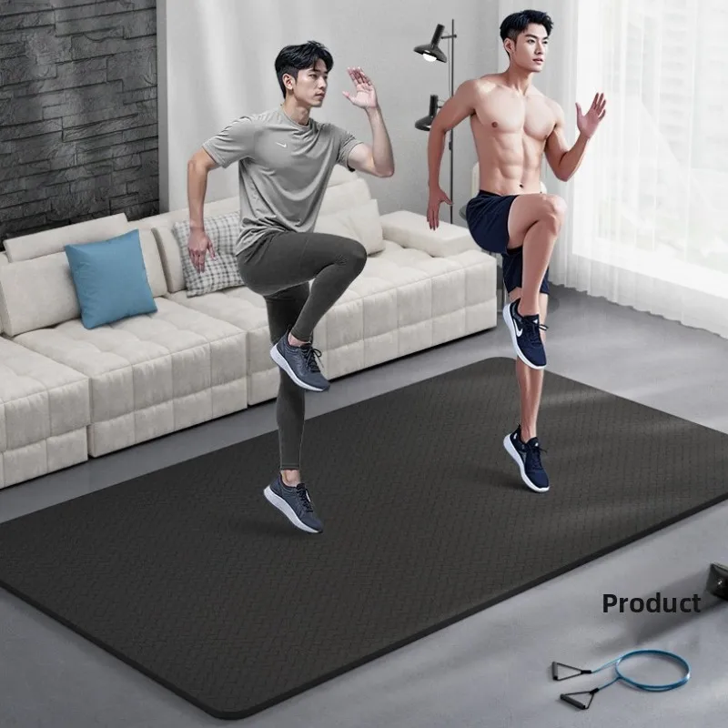 Twelve Millimeter Large Mens TPE Yoga Mat Wide Thick High Elasticity Non Slip Yoga Mats Yoga Mat Thick Gymnastics Mat