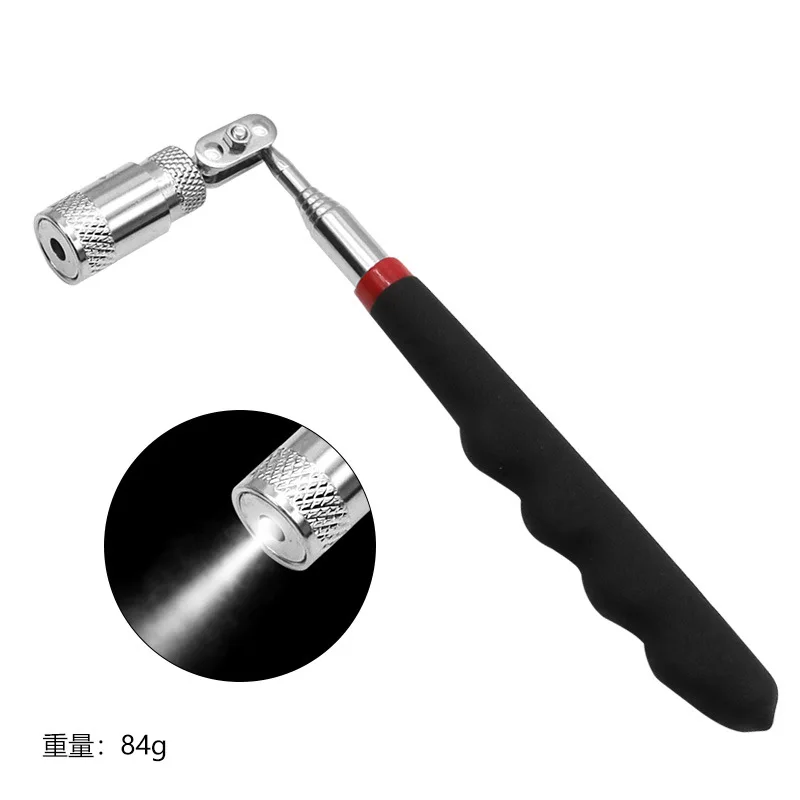 Telescopisch verstelbaar magnetisch pick-up gereedschap Magnetische telescopische magneetgreep Lange pen Telescopische magneetstok met LED-licht