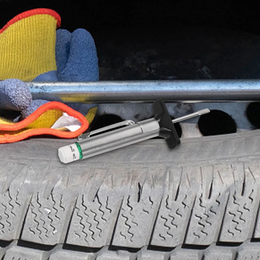 

8Pcs Car Tire Tread Depth Gauges Heavy Duty 0-25Mm Tire Depth Measuring Tools Compact Portable Gauge for Auto Maintenance